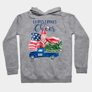 CHRISTMAS CHEER JOE BIDEN SANTA CLAUS RETRO VINTAGE TRUCK Hoodie